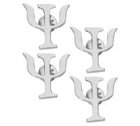 Hemobllo Lot de 4 Broches Vintage Psychologie en Alliage Argenté Broches de Déclaration pour Chemises et Vestes de Costume Accessoires Polyvalents pour Femmes et Hommes Pins Élégants