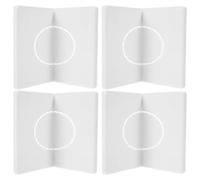 Hemobllo Lot de 4 Caches D’Angle Décoratifs Blancs en Plastique pour Trous Muraux Plaques de Recouvrement Inclinées pour Cache-Tuyaux Salle de Bain la Cuisine et Bureau Finition Murale