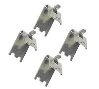 Hemobllo Lot De 4 Clips Support Congélateur En Acier Inoxydable, Clips Étagères Réfrigérateur Robustes Fixation Queue D'aronde Incurvée, Installation Facile Pour Réfrigérateur