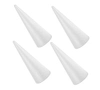 Hemobllo Lot De 4 Cônes En Polystyrène Pour Sapin De Noël Décorations De Noël À Faire Soi-Même Cônes Floraux En Mousse Boules Décoratives En Mousse Blancs
