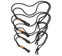 Hemobllo Lot de 4 Cordons Tressés Ajustables pour Collier Support en Filet pour Pierres Naturelles Tailles Grandes 40-45 CM et Moyennes 30-35 CM Couleur Noire Accessoires pour Cage à