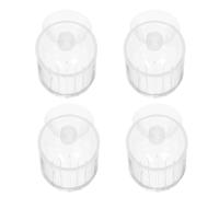 Hemobllo Lot de 4 Coupelles en Acrylique Blanc pour Alimentation vers Rouges et Poissons, Facilite la Gestion de L'aquarium en Eau Douce et Favorise Une Alimentation Saine