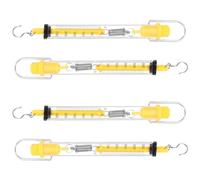 Hemobllo Lot de 4 Dynamomètres à Ressort Tubulaires 25 Kg Balance Mécanique Échelle à Crochet Corps Plastique Transparent Anneau Suspendu pour Mesure de Force et Expériences Physiques