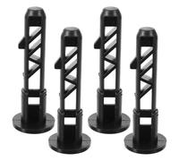 Hemobllo Lot de 4 Goupilles de Verrouillage en Plastique Noir pour Poubelles Extérieures 120L Accessoires Compatibles pour Couvercle Fixations Solide pour Gestion des Déchets en