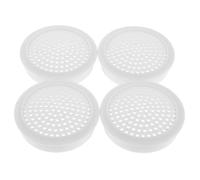 Hemobllo Lot de 4 Grilles de Haut-Parleur de Voiture en Maille Blanche, Grandes, Protection Décorative Ronde pour Cache Corne Audio 2 Pouces, Housses Compatibles Camping-Car et Autoradio,