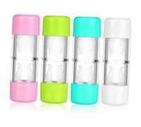 Hemobllo Lot De 4 Mini Étuis Rigides pour Lentilles Rgp Boîtes De Protection Portables Adaptées Aux Lentilles Cosmétiques, Usage Quotidien Et Déplacements