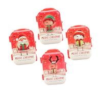 Hemobllo Lot de 4 Mini Valises à Roulettes Décoratives pour Garçon et Filles Pendentifs Présents de Noël Créatifs Matériaux Solide Jouets Suspendus pour Décoration Festive