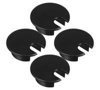Hemobllo Lot de 4 Passe-Câbles de Bureau Noirs 35 MM en Œillets Métalliques pour Gestion des Câbles Cache-Trous pour Table et Mobilier Informatique Accessoire pour Espace de Travail