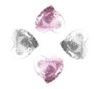 Hemobllo Lot de 4 Patchs Oculaires en Gel Cœur Réutilisables, Coussinets Rafraîchissants Yeux, Pack Soin Contour des Yeux, Adaptés pour Soulager la Fatigue Oculaire et Usage Estival