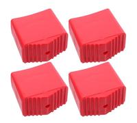 Hemobllo Lot de 4 Patins D’Échelle Antidérapants en Caoutchouc Rouge, Protections Isolantes et Résistantes à L’Usure pour Pieds D’Escabeau 2X4, Accessoires de Sécurité pour Usage Chantier
