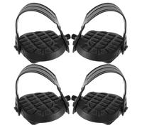 Hemobllo Lot de 4 Pédales Antidérapantes 9/16 pour Vélo D’Appartement Accessoires de Rechange avec Sangles Compatibles Vélo Stationnaire Pièces Solide pour Entraînement à Domicile