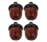 Hemobllo Lot de 4 Pendentifs en Bois Ouvrables Forme Gland, Breloques Détachables en Bois Ébène et Violet pour Création Bijoux DIY, Charme Automne Thanksgiving, Décoration Artisanale