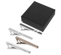 Hemobllo Lot De 4 Pinces à Cravate Pour Hommes Fermoirs à Cravate Simples En Acier Inoxydable Accessoires D'affaires Élégants Couleurs Assorties Pour Mariages Et Occasions Spéciales
