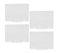 Hemobllo Lot de 4 Sets de Cloisons de Bureau en PVC 40x30 Cm avec 4 Clips Mobiles, Écrans D’intimité Autoportants pour Espace de Travail, Séparation Acoustique et Confidentialité,