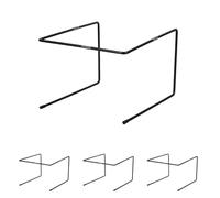 Hemobllo Lot de 4 Supports à Pizza en Fer Noir pour Buffet et Fêtes, Rangement Gain de Place Design Élégant en Métal Minimaliste