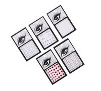 Hemobllo Lot De 5 Autocollants Strass Visage Corps, Décorations Faciales De Festival, Bijoux Visage Colorés Et Blancs, Autocollants Yeux Femmes, Accessoires De Fête