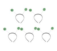 Hemobllo Lot de 5 Bandeaux à Cheveux Verts Boules en Mousse Décoratives Taille Unique Accessoire Festif pour Bal Masqué Fête Costumée et Représentation sur Scène