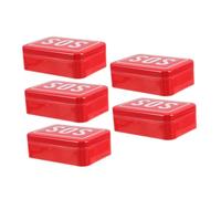 Hemobllo Lot De 5 Boîtes De Survie Compactes En Étanches Pour Médicaments, Pour En Plein Air Et Mini Étui De Rangement Portable.