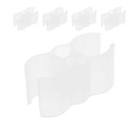 Hemobllo Lot de 5 Colliers de Serrage Doubles en Plastique Blanc Connecteurs pour Manche à Balai Clips de Maintien de Tuyaux Accessoires de Serrage Polyvalents pour Support de Panneau
