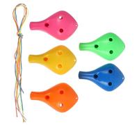 Hemobllo Lot de 5 Ocarinas Étudiants en Abs Alimentaire, 6 Trous, Tonalité C, Flûtes Ocarinas Portables et Pratiques pour Initiation Musicale, Accessoires Pédagogiques Couleur Aléatoire