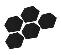 Hemobllo Lot de 5 Panneaux Acoustiques Autocollants en Fibre de Polyester Noir pour Isolation Phonique et Absorption Sonore, pour Salles de Pratique et Studios de Piano