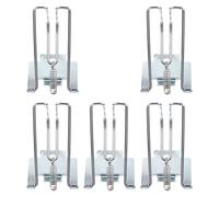 Hemobllo Lot de 5 Pinces à Billets en Métal Argenté pour Caisse Enregistreuse, Structure Gain de Place Résistante à L'usure, Accessoires Indispensables pour Tiroir-caisse