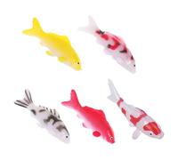 Hemobllo Lot de 5 Poissons Flottants Artificiels en PVC pour Aquarium - Décorations Réalistes de Carpes Koï Miniatures Multicolores pour Déco Aquarium et Photo Créative