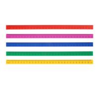 Hemobllo Lot de 5 Règles Magnétiques en Plastique 29 CM Règles Graduées Multicolores Accessoires Pratiques pour Étudiants et Bureau pour Dessin Mesure et Enseignement