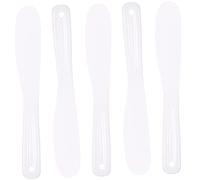 Hemobllo Lot De 5 Spatules à Maquillage En Silicone Grand Format Blanc, Cuillères à Cosmétiques Pour Soins Du Visage, Mélange Et Application, Accessoires Beauté Pour Usage Domestique Et Voyage
