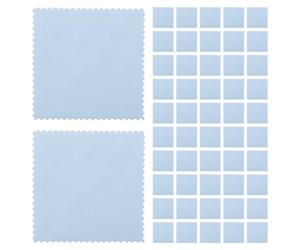 Hemobllo Lot de 50 Chiffons à Polir en Daim 8X8 CM pour Bijoux en Argenté Lingettes Anti-Ternissement Réutilisables Chiffon de Nettoyage Doux Entretien et Protection Quotidienne