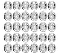 Hemobllo Lot de 50 Cloches de Tambour en Acier Inoxydable Argenté, Accessoires Essentiels pour Tambourin à Main, Usage Polyvalent en Performances Musicales