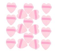 Hemobllo Lot de 50 Houppettes de Cœur pour Poudre Visage, Texture Confortable en Éponge et Flocage, Design Multifonctionnel pour Maquillage Doux et Féminin