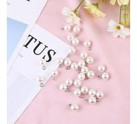Hemobllo Lot De 50 Pendentifs Perle Synthétique Demi-trou Blanc 1x1 Cm Pour Boucle D’oreille Femme Accessoire Diy Fabrication Bijoux Artisanat Présent Créatif