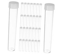 Hemobllo Lot de 50 Tubes Transparents avec Bouchons pour Paillettes et Petits Objets Récipients de Rangement en Plastique Boîtes de Stockage Multifonctionnelles pour Bijoux et Perles