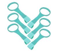 Hemobllo Lot de 6 Anneaux de Traction pour Bébé, Poignées D’apprentissage en Plastique Léger Vert Clair, Accessoires Polyvalents pour Parc et Lit Bébé, Jouets Suspendus pour Favoriser