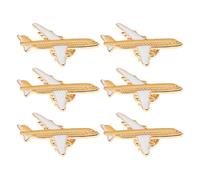 Hemobllo Lot de 6 Broches Avion en Émail Classique Accessoires Légers pour Veste Écharpe Paquet et Chapeau Broche Féminine et Masculine Épingle Décorative pour Anniversaire et