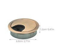 Hemobllo Lot de 6 Caches Passe-Câbles de Bureau en Alliage de Zinc 60 MM Finition Brillante Brossée Argenté Perlé Rouge Antique Vert Antique et Noir Organiseurs pour Gestion des