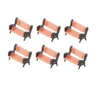 Hemobllo Lot de 6 Mini-Bancs Décoratifs en Plastique pour Maison de Poupée Modèle Réduit de Banc de Parc 1/150 Résistant aux Chocs pour Maquettes et Jardins Féériques