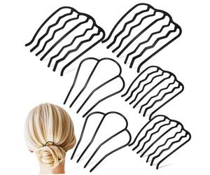 Hemobllo Lot de 6 Peignes à Cheveux Métal Décoratifs, Tailles 1 2 3 Doubles, Fourchettes Latérales Confortables, Accessoires Coiffure Femmes pour Usage Quotidien et Événementiel