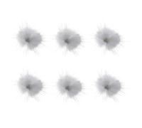 Hemobllo Lot De 6 Pièces De Nail Art Pompons Amovibles Blancs, Autocollants Décoratifs Pour Ongles, Accessoires Nail Art Pour Femmes, Décoration D’ongles, Adaptation Facile Pour Manucure Diy