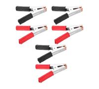 Hemobllo Lot de 6 Pinces Crocodiles Isolées pour Batterie Automobile Grandes Pinces Clips Câbles en Cuivre Revêtu Triple Renfort Épais Électrique Noire Rouge Usage Professionnel et