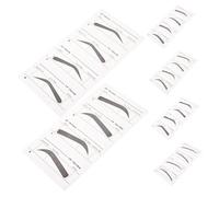 Hemobllo Lot De 6 Pochoirs à Sourcils Jetables Multiformes Pour Maquillage Féminin, Autocollants Précision, Usage Débutantes Et Professionnelles à Domicile Salon