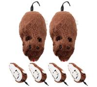 Hemobllo Lot de 6 Souris en Peluche à Remontoir Couleur Aléatoire, Mécanique pour Chat Anti-Ennui, Stimulation Active, Accessoire Ludique pour Chats D’intérieur, Solide
