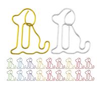 Hemobllo Lot de 60 Trombones Multicolores de Chien Assis Clips Multifonctions pour Bureau et École Marque-Pages Originaux pour Organisation de Documents et Livres Accessoires Papeterie
