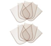 Hemobllo Lot de 8 Bonnets en Dentelle Marron 5X5 CM pour Perruques Base en Filet Respirante et Confortable Tissu de Construction pour Postiches DIY Accessoire Essentiel pour Fabrication