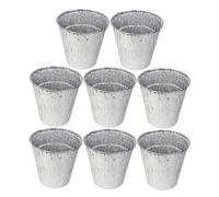 Hemobllo Lot de 8 Doublures en Aluminium pour Seau à Graisse Résistantes aux Températures pour Barbecue et Camping Accessoires Cuisine Jetables Récupérateur de Graisse Pratique