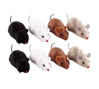 Hemobllo Lot De 8 Jouets Souris Mécaniques en Peluche, Souris à Remonter sans Pile, Couleurs Aléatoires, Jouet Interactif pour Chat Et Rat, Stimulation Et Divertissement pour Animaux De Compagnie