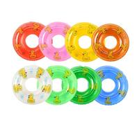Hemobllo Lot de 8 Mini Bouées Gonflables Décoratives Multicolores Jouets de Piscine pour Garçon et Filles Accessoires Flottants Miniatures pour Bain et Décoration de Mini Maison Anneaux