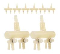 Hemobllo Lot de 8 Répartiteurs en Y pour Pompe à Air Aquarium, Plastique, Vanne de Régulation du Débit d'air Levier Marche/arrêt, 8 Mm et 4 Mm, Accessoires Pompe Air Aquarium pour Contrôle