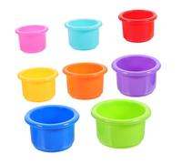 Hemobllo Lot De 8 Tasses Jouets pour Lapins Empilables en Plastique Sûr, Tailles Adaptées, pour Enrichissement Extérieur Et Intérieur, pour Lapins Actifs Et Curieux